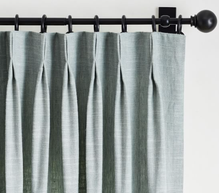 Pinch pleated curtains