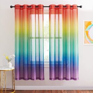 rainbow curtains